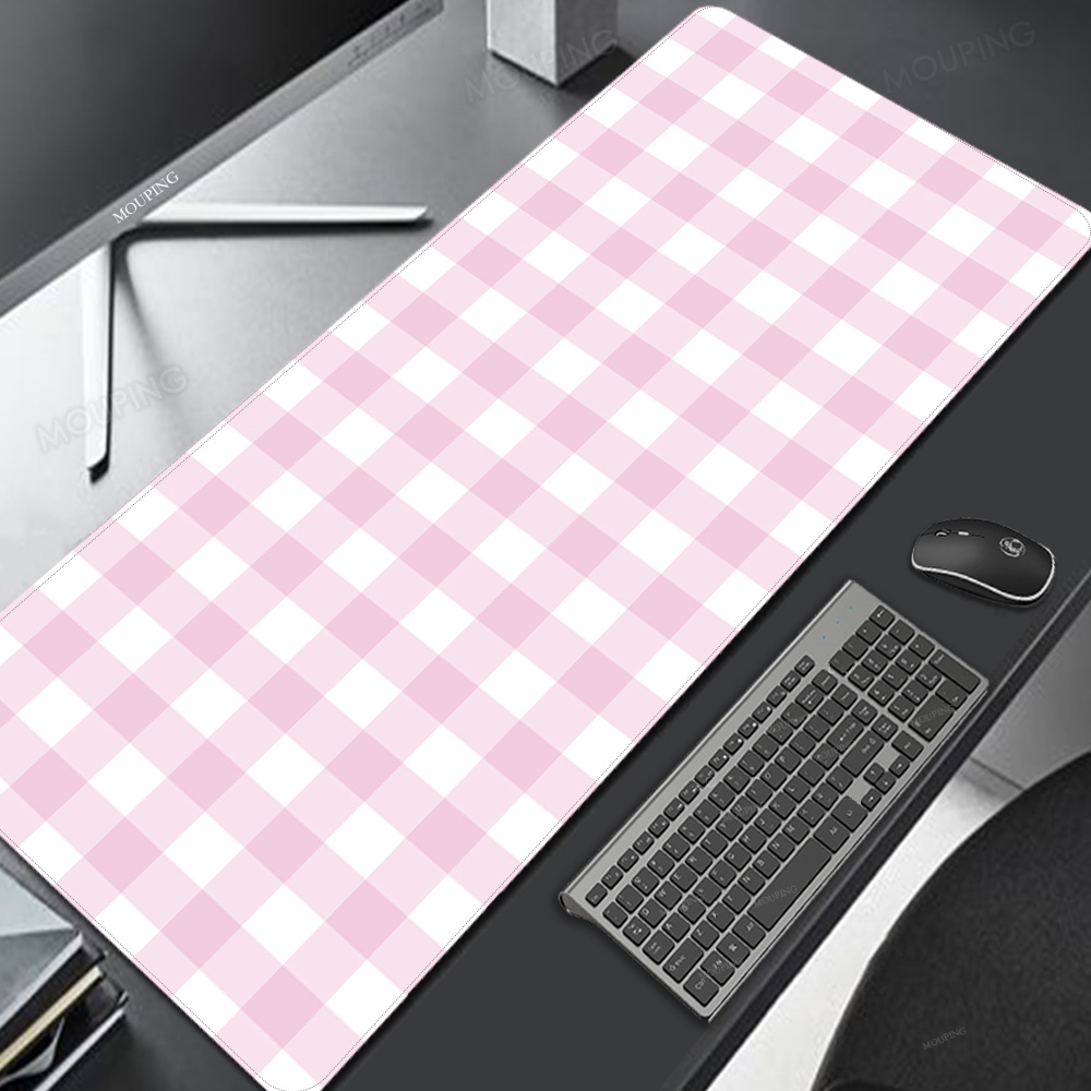Gaming Keyboard Mouse Combo - Розовый решетчатый коврик для мыши Kawaii,