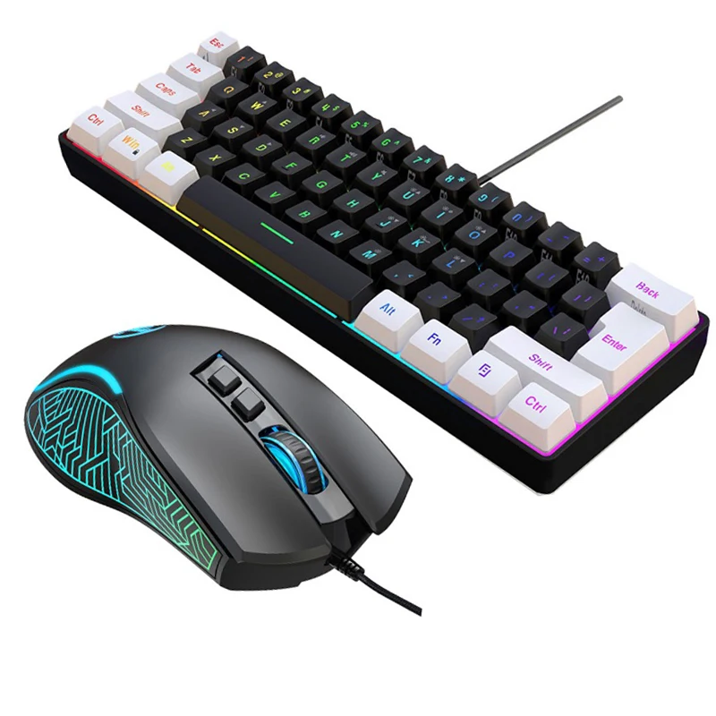 Gaming Keyboard Mouse Combo - Комплект для геймеров: 60% клавиатура и