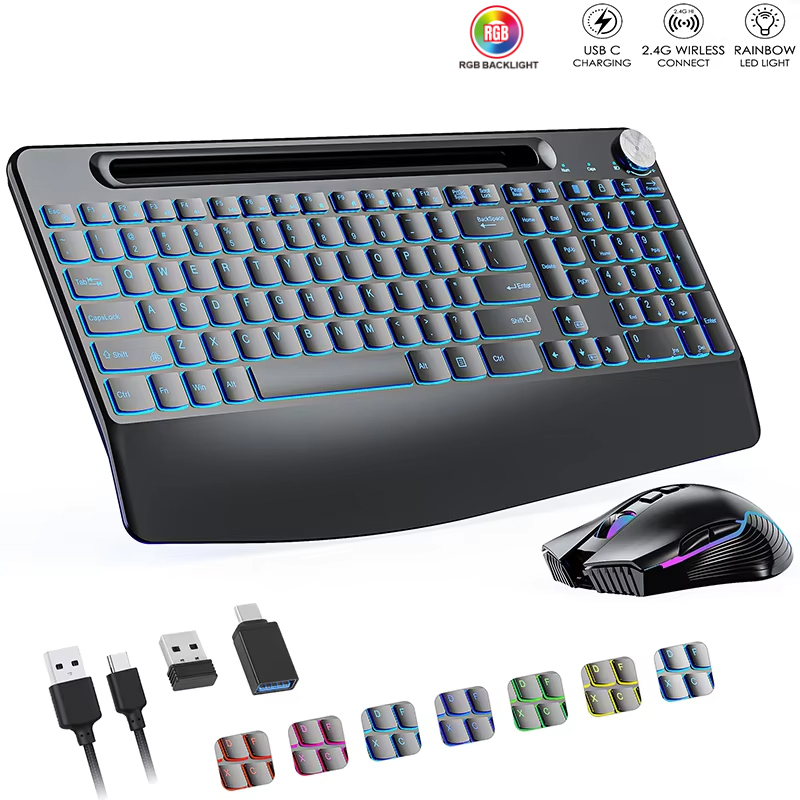 Gaming Keyboard Mouse Combo - Комбинированная беспроводная клавиатура и мышь 2,4G