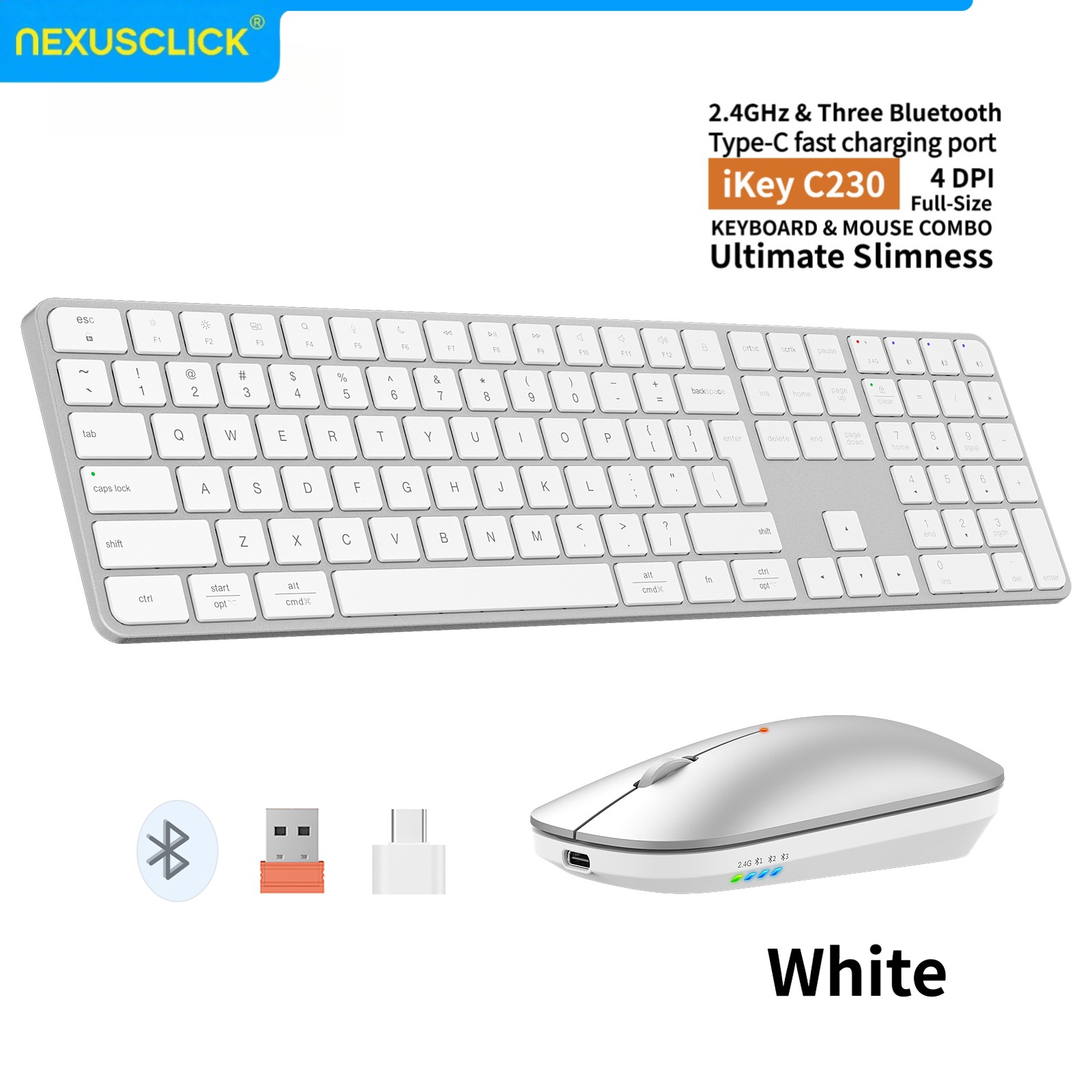 Gaming Keyboard Mouse Combo - Беспроводной перезаряжаемый комплект клавиатуры и мыши