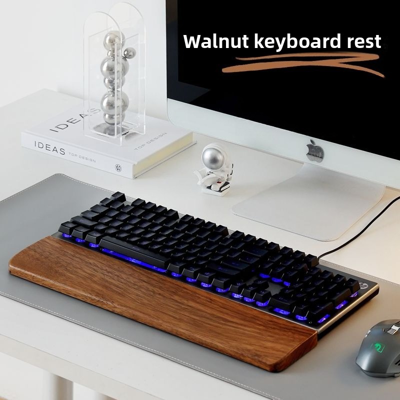 Gaming Keyboard Mouse Combo - Клавиатура из цельного дерева, подставка для