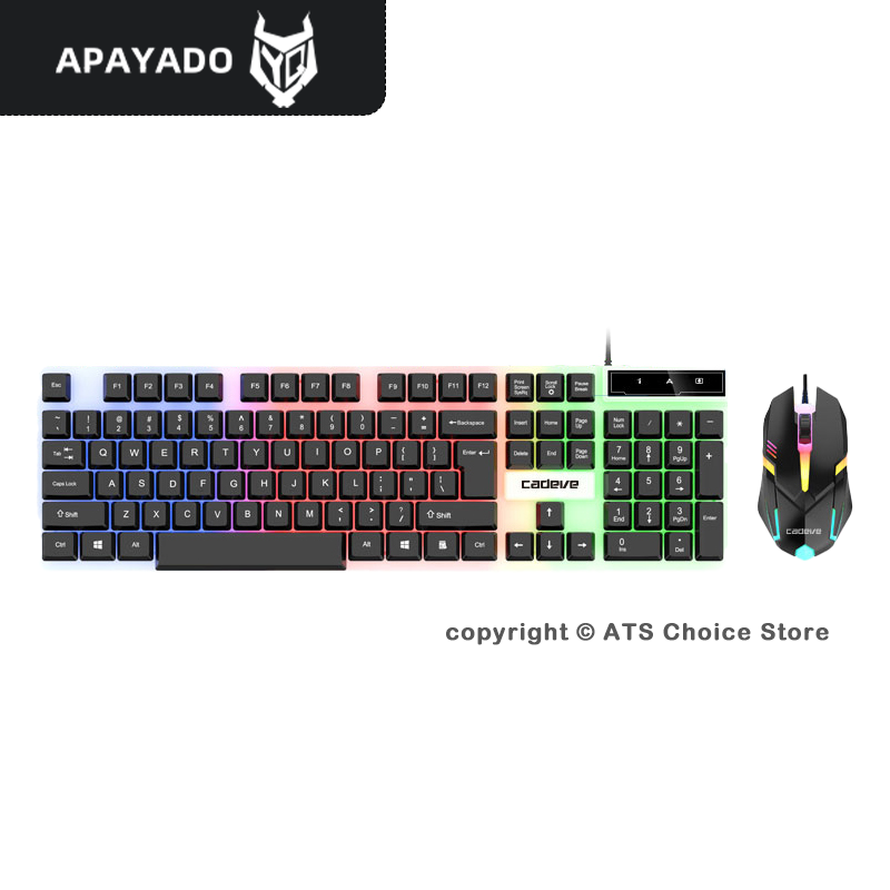 Gaming Keyboard Mouse Combo - Игровой комплект клавиатура-мышь APAYADO LDK9122, 104