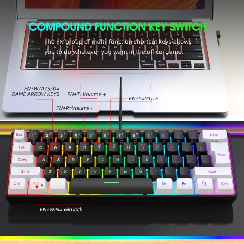 Комплект для геймеров: 60% кла – обзор и цена Gaming Keyboard Mouse Combo