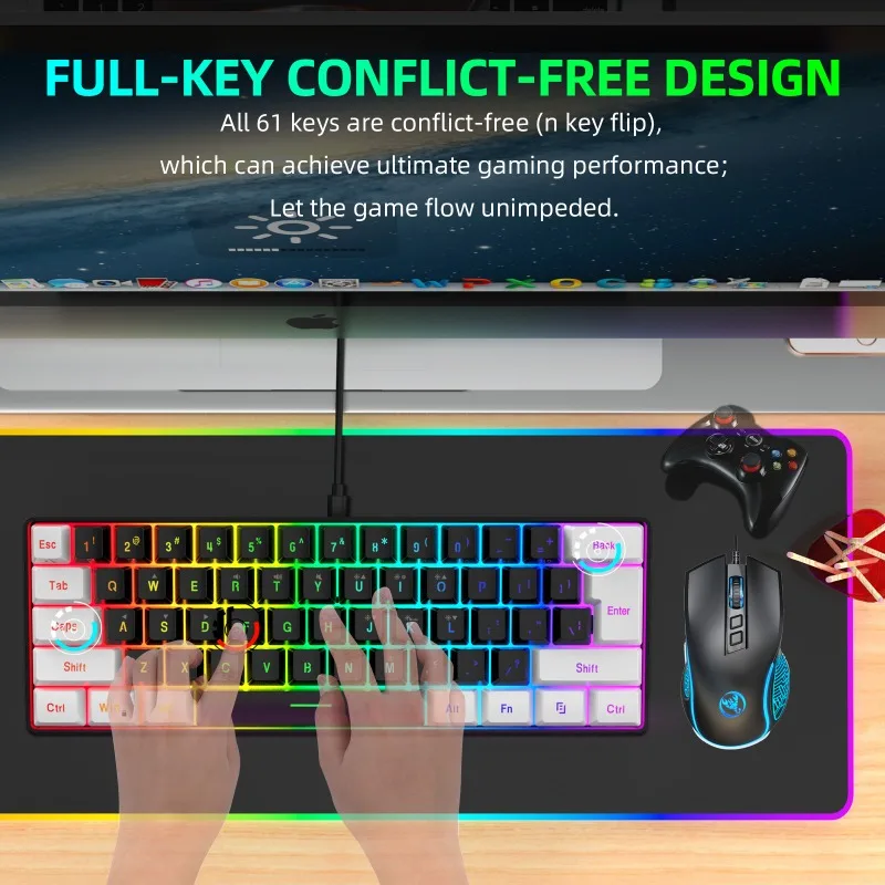 Комплект для геймеров: 60% кла – обзор и цена Gaming Keyboard Mouse Combo
