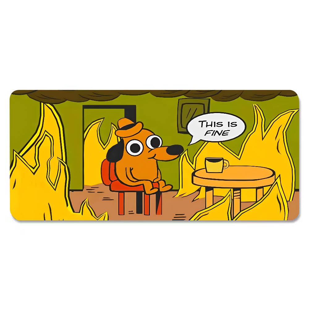 Коврик для мыши This Is Fine D – обзор и цена Gaming Keyboard Nearby
