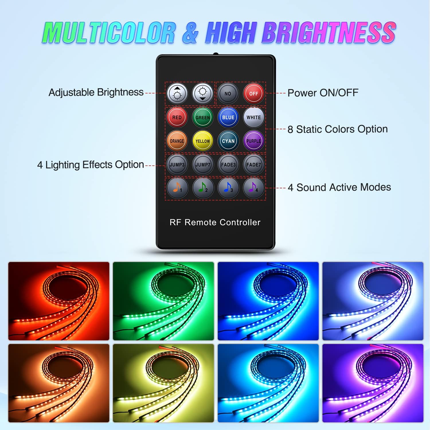 Неоновые акцентные светодиодны – обзор и цена Rgb Underglow Strip