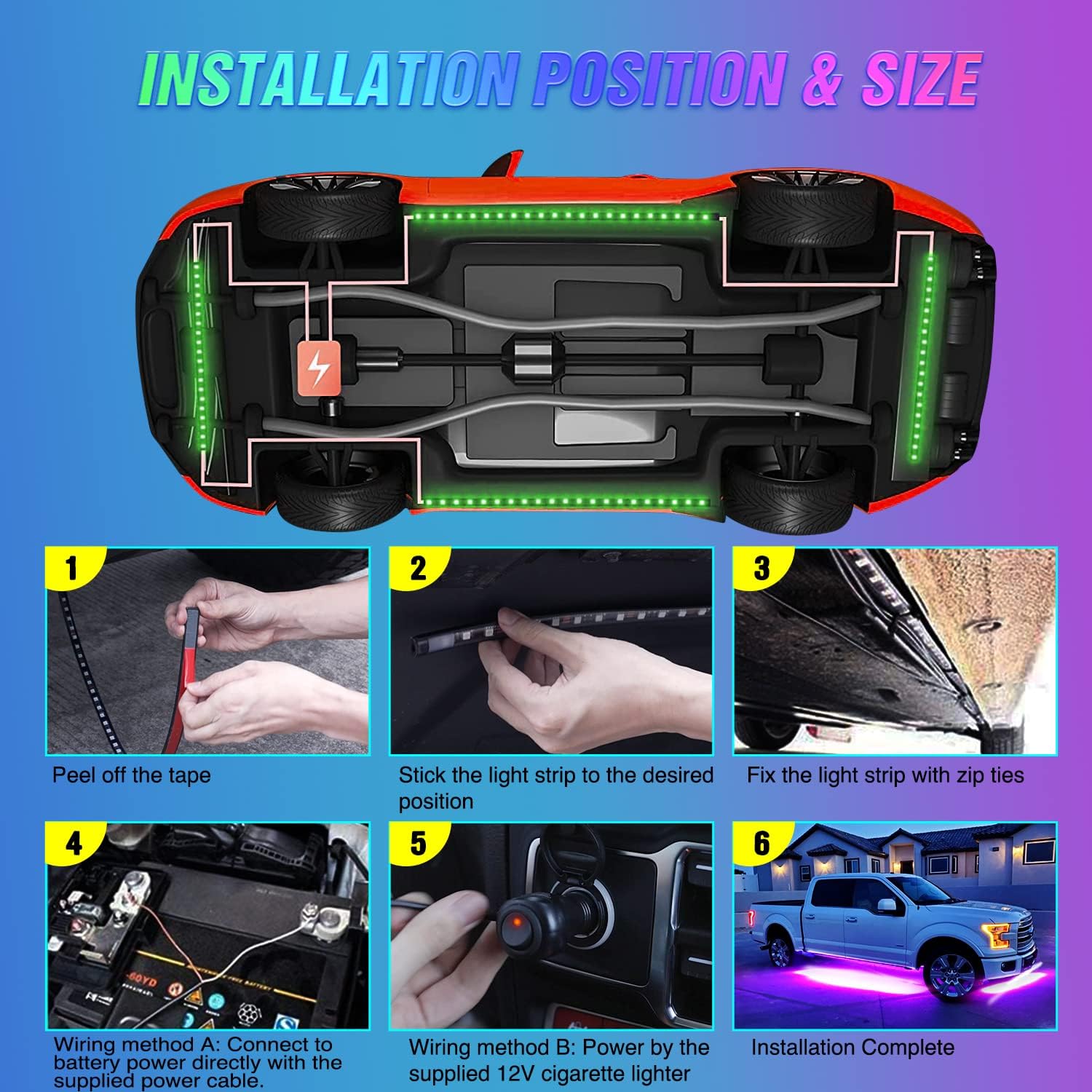 Неоновые акцентные светодиодны – обзор и цена Rgb Underglow Strip
