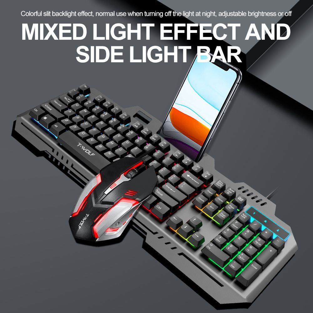 T WOLF TF600 Проводная игровая – обзор и цена Gaming Keyboard Mouse Combo